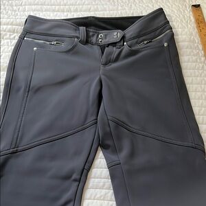 Athleta Sexy Snowpants—Sleek Dark Gray Pants with Zipper Accents